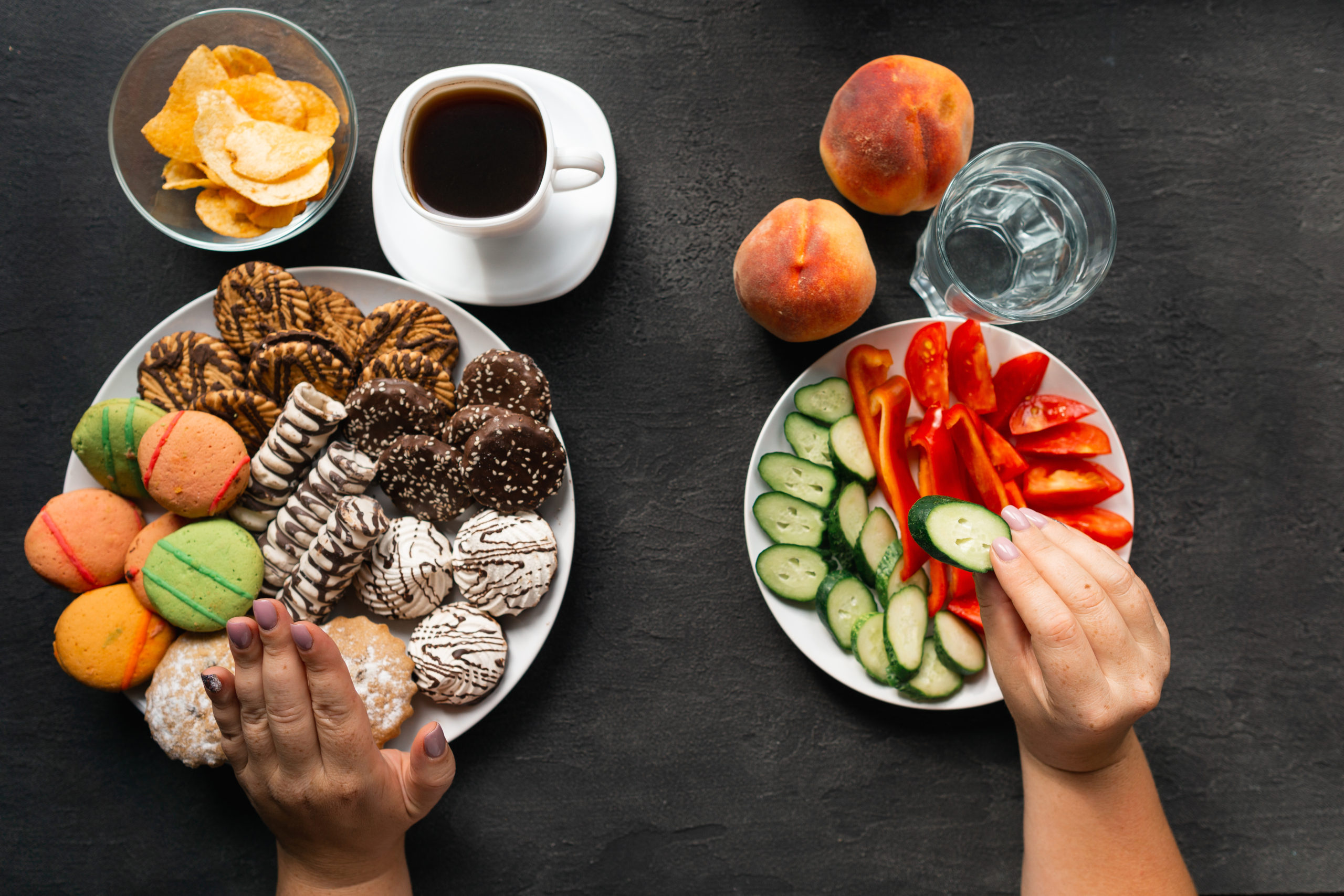 picture of a healthy meal like the clients of Maness Hypnosis eat when they discover hypnosis for binge eating